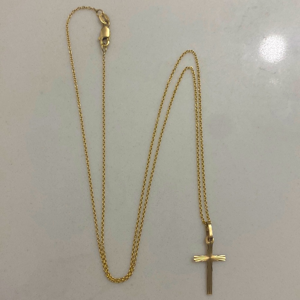 RCI 14KT GOLD NECKLACE + PENDANT 20"